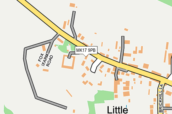MK17 9PB map - OS OpenMap – Local (Ordnance Survey)