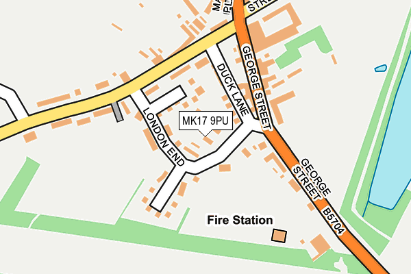 MK17 9PU map - OS OpenMap – Local (Ordnance Survey)