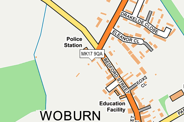 MK17 9QA map - OS OpenMap – Local (Ordnance Survey) MK17 9QA map - OS OpenMap – Local (Ordnance Survey)