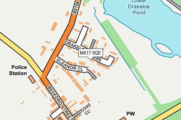 MK17 9QE map - OS OpenMap – Local (Ordnance Survey) MK17 9QE map - OS OpenMap – Local (Ordnance Survey)