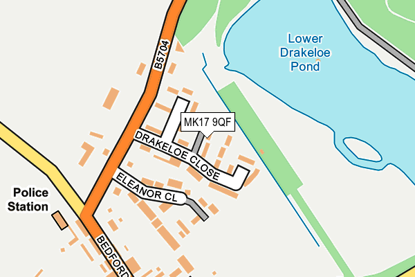 MK17 9QF map - OS OpenMap – Local (Ordnance Survey)
