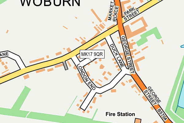 MK17 9QR map - OS OpenMap – Local (Ordnance Survey)