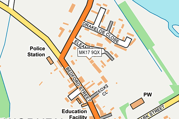 MK17 9QX map - OS OpenMap – Local (Ordnance Survey) MK17 9QX map - OS OpenMap – Local (Ordnance Survey)