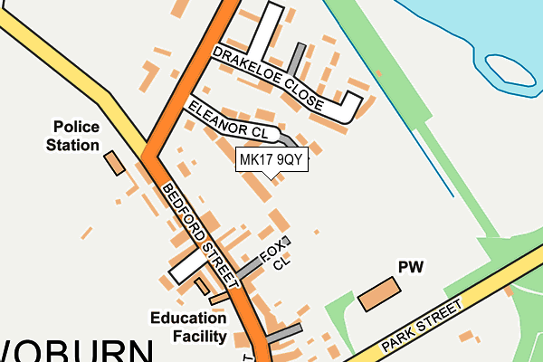 MK17 9QY map - OS OpenMap – Local (Ordnance Survey) MK17 9QY map - OS OpenMap – Local (Ordnance Survey)