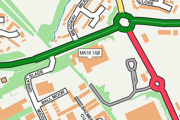 MK18 1AB map - OS OpenMap – Local (Ordnance Survey) MK18 1AB map - OS OpenMap – Local (Ordnance Survey)
