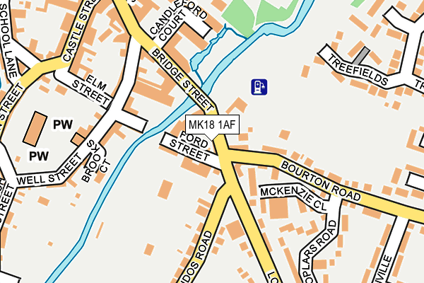MK18 1AF map - OS OpenMap – Local (Ordnance Survey) MK18 1AF map - OS OpenMap – Local (Ordnance Survey)