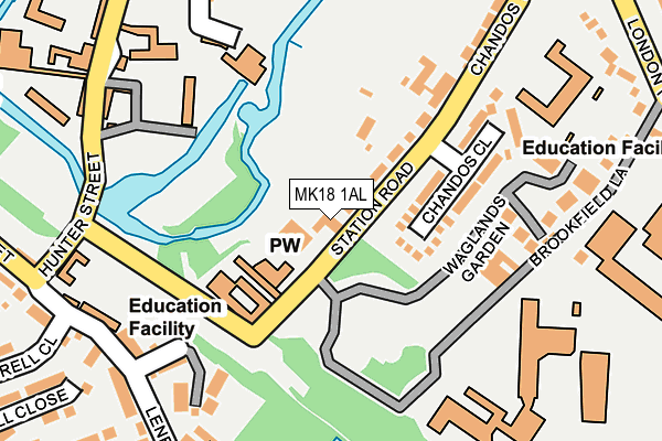 MK18 1AL map - OS OpenMap – Local (Ordnance Survey) MK18 1AL map - OS OpenMap – Local (Ordnance Survey)