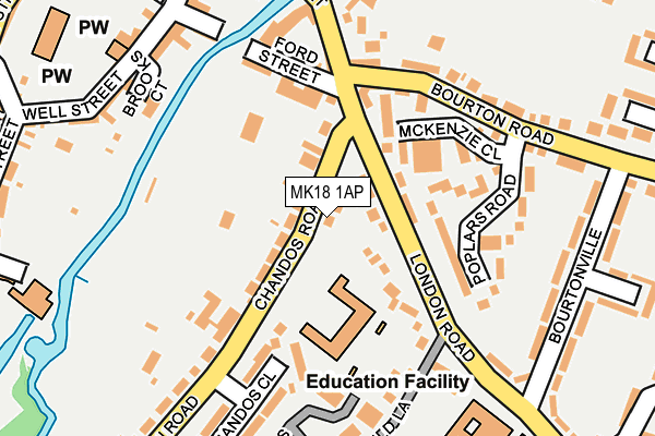 MK18 1AP map - OS OpenMap – Local (Ordnance Survey)