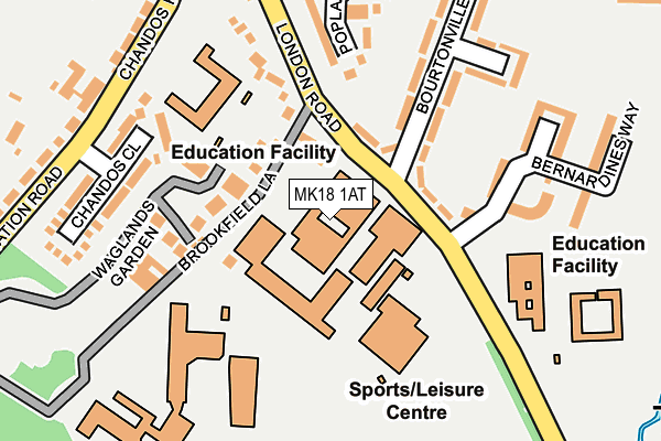 MK18 1AT map - OS OpenMap – Local (Ordnance Survey)