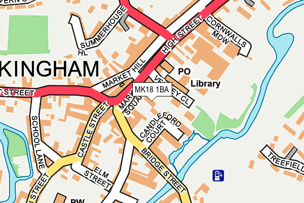 MK18 1BA map - OS OpenMap – Local (Ordnance Survey) MK18 1BA map - OS OpenMap – Local (Ordnance Survey)