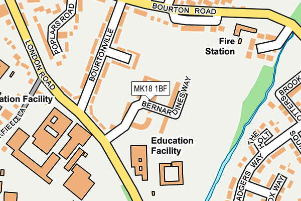 MK18 1BF map - OS OpenMap – Local (Ordnance Survey) MK18 1BF map - OS OpenMap – Local (Ordnance Survey)