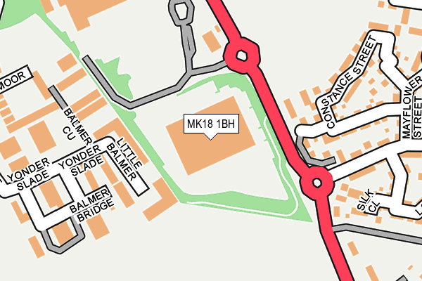 MK18 1BH map - OS OpenMap – Local (Ordnance Survey) MK18 1BH map - OS OpenMap – Local (Ordnance Survey)