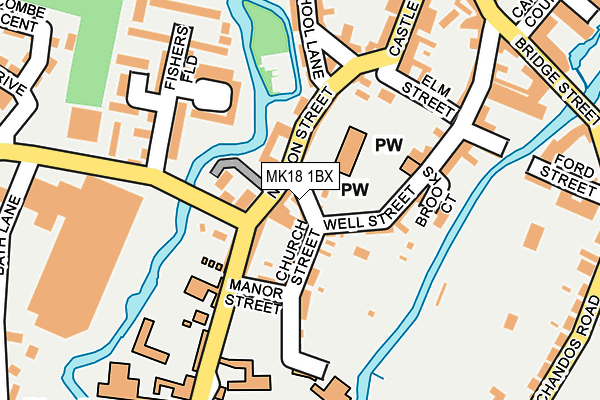MK18 1BX map - OS OpenMap – Local (Ordnance Survey) MK18 1BX map - OS OpenMap – Local (Ordnance Survey)