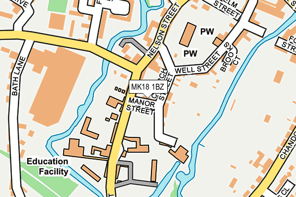 MK18 1BZ map - OS OpenMap – Local (Ordnance Survey) MK18 1BZ map - OS OpenMap – Local (Ordnance Survey)