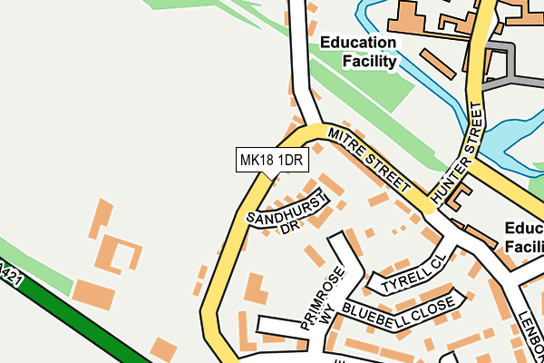 MK18 1DR map - OS OpenMap – Local (Ordnance Survey) MK18 1DR map - OS OpenMap – Local (Ordnance Survey)
