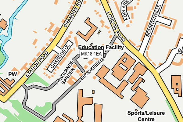 MK18 1EA map - OS OpenMap – Local (Ordnance Survey) MK18 1EA map - OS OpenMap – Local (Ordnance Survey)
