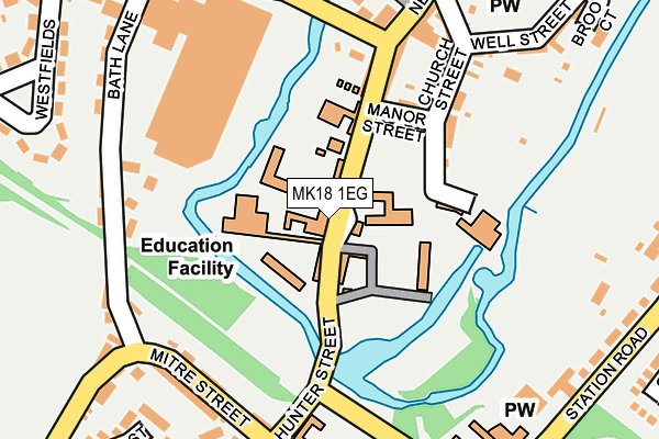 MK18 1EG map - OS OpenMap – Local (Ordnance Survey) MK18 1EG map - OS OpenMap – Local (Ordnance Survey)