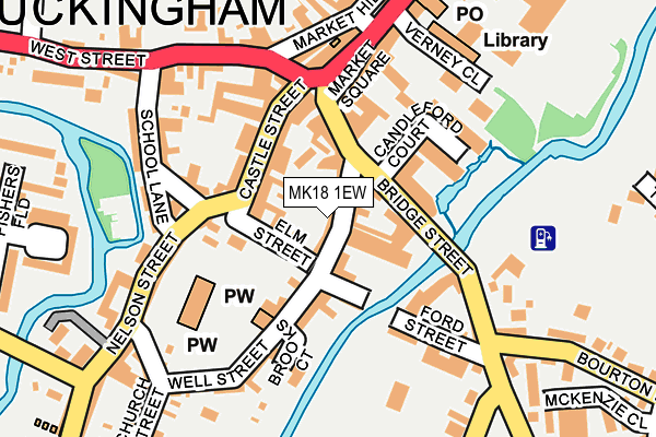 MK18 1EW map - OS OpenMap – Local (Ordnance Survey) MK18 1EW map - OS OpenMap – Local (Ordnance Survey)