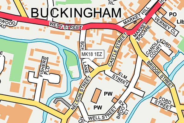 MK18 1EZ map - OS OpenMap – Local (Ordnance Survey)