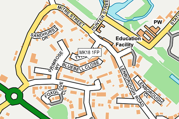 MK18 1FP map - OS OpenMap – Local (Ordnance Survey) MK18 1FP map - OS OpenMap – Local (Ordnance Survey)