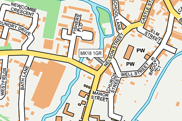MK18 1GR map - OS OpenMap – Local (Ordnance Survey) MK18 1GR map - OS OpenMap – Local (Ordnance Survey)