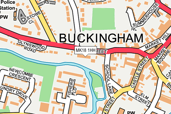 MK18 1HH map - OS OpenMap – Local (Ordnance Survey) MK18 1HH map - OS OpenMap – Local (Ordnance Survey)