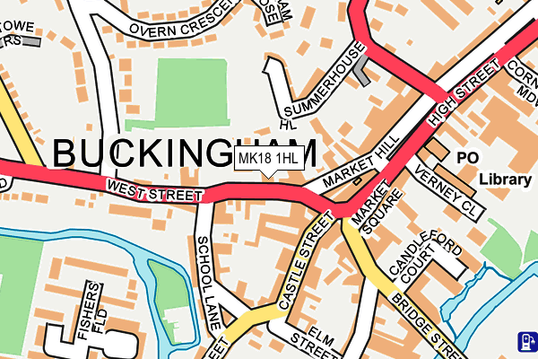 MK18 1HL map - OS OpenMap – Local (Ordnance Survey) MK18 1HL map - OS OpenMap – Local (Ordnance Survey)
