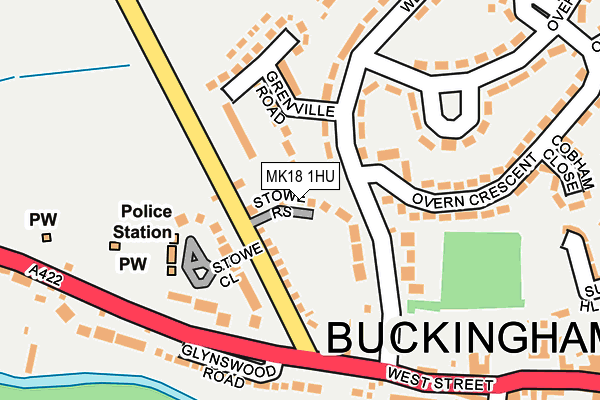 MK18 1HU map - OS OpenMap – Local (Ordnance Survey)