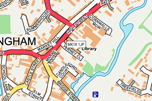 MK18 1JP map - OS OpenMap – Local (Ordnance Survey) MK18 1JP map - OS OpenMap – Local (Ordnance Survey)