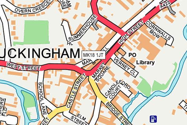MK18 1JT map - OS OpenMap – Local (Ordnance Survey)