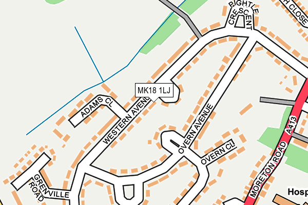 MK18 1LJ map - OS OpenMap – Local (Ordnance Survey) MK18 1LJ map - OS OpenMap – Local (Ordnance Survey)