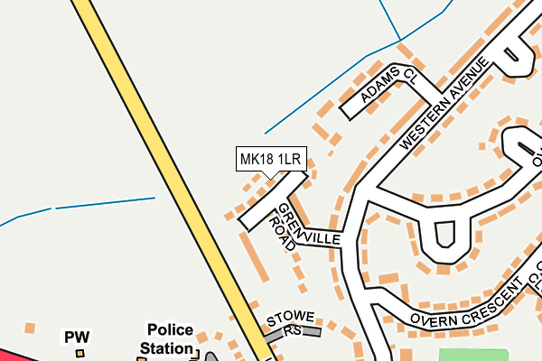 MK18 1LR map - OS OpenMap – Local (Ordnance Survey) MK18 1LR map - OS OpenMap – Local (Ordnance Survey)