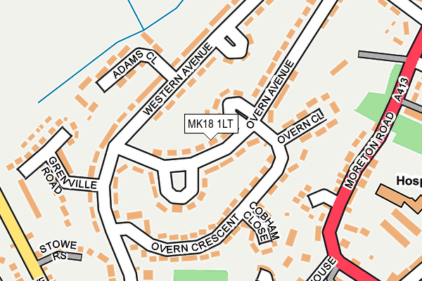 MK18 1LT map - OS OpenMap – Local (Ordnance Survey) MK18 1LT map - OS OpenMap – Local (Ordnance Survey)
