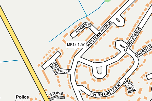 MK18 1LW map - OS OpenMap – Local (Ordnance Survey) MK18 1LW map - OS OpenMap – Local (Ordnance Survey)
