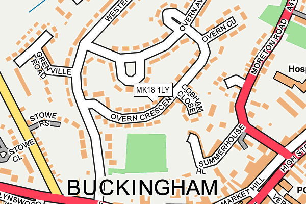 MK18 1LY map - OS OpenMap – Local (Ordnance Survey) MK18 1LY map - OS OpenMap – Local (Ordnance Survey)