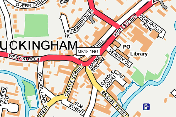 MK18 1NG map - OS OpenMap – Local (Ordnance Survey) MK18 1NG map - OS OpenMap – Local (Ordnance Survey)