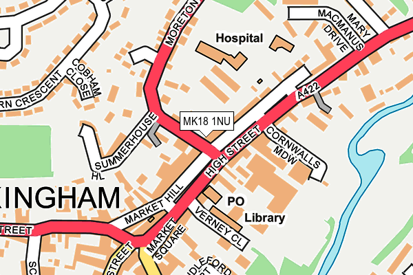 MK18 1NU map - OS OpenMap – Local (Ordnance Survey)