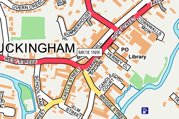 MK18 1NW map - OS OpenMap – Local (Ordnance Survey) MK18 1NW map - OS OpenMap – Local (Ordnance Survey)