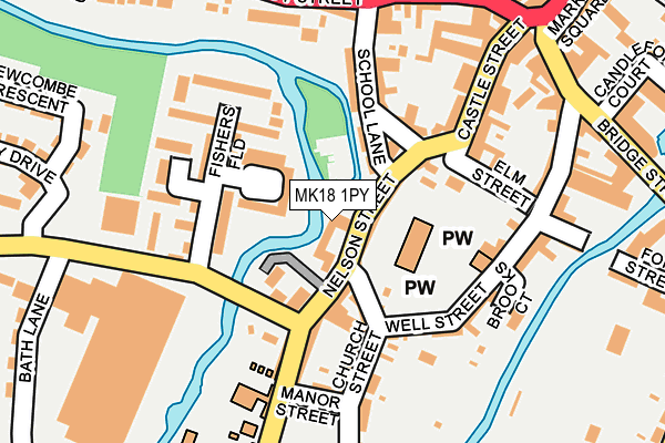 MK18 1PY map - OS OpenMap – Local (Ordnance Survey) MK18 1PY map - OS OpenMap – Local (Ordnance Survey)
