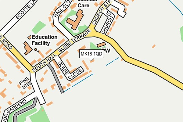 MK18 1QD map - OS OpenMap – Local (Ordnance Survey)