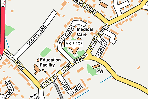 MK18 1QF map - OS OpenMap – Local (Ordnance Survey) MK18 1QF map - OS OpenMap – Local (Ordnance Survey)