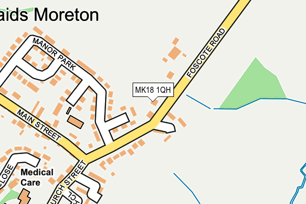 MK18 1QH map - OS OpenMap – Local (Ordnance Survey) MK18 1QH map - OS OpenMap – Local (Ordnance Survey)