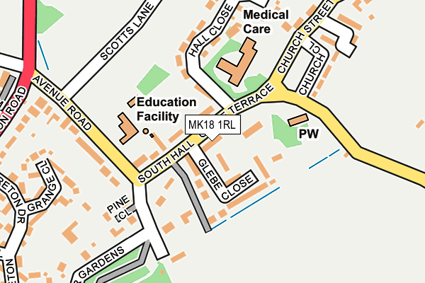 MK18 1RL map - OS OpenMap – Local (Ordnance Survey) MK18 1RL map - OS OpenMap – Local (Ordnance Survey)
