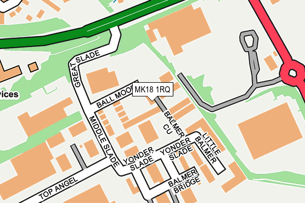 MK18 1RQ map - OS OpenMap – Local (Ordnance Survey) MK18 1RQ map - OS OpenMap – Local (Ordnance Survey)