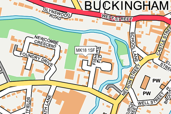 MK18 1SF map - OS OpenMap – Local (Ordnance Survey)