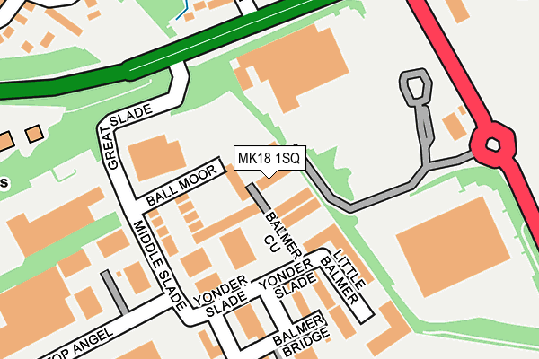 MK18 1SQ map - OS OpenMap – Local (Ordnance Survey)