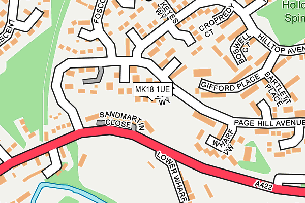 MK18 1UE map - OS OpenMap – Local (Ordnance Survey) MK18 1UE map - OS OpenMap – Local (Ordnance Survey)