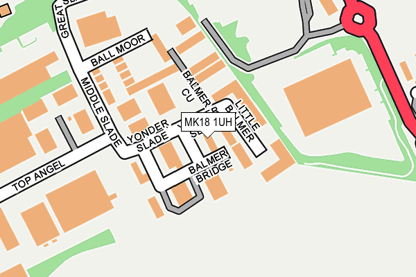 MK18 1UH map - OS OpenMap – Local (Ordnance Survey)