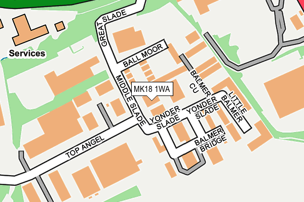 MK18 1WA map - OS OpenMap – Local (Ordnance Survey) MK18 1WA map - OS OpenMap – Local (Ordnance Survey)