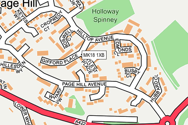 MK18 1XB map - OS OpenMap – Local (Ordnance Survey) MK18 1XB map - OS OpenMap – Local (Ordnance Survey)